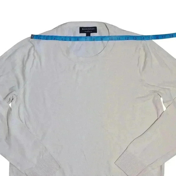 Banana Republic Crew-Neck Sweater Cream Women's Size Large - Picture 2 of 7